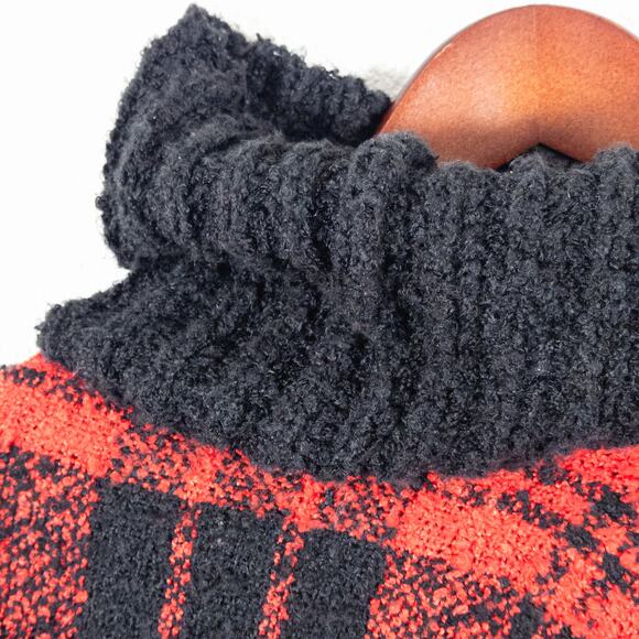 Steve Madden Women’s Poncho Western Cowboycore Plaid Fringe Festival Vibe OS - Picture 4 of 9